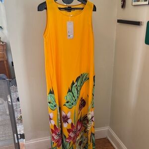 Floral Yellow Maxi Dress